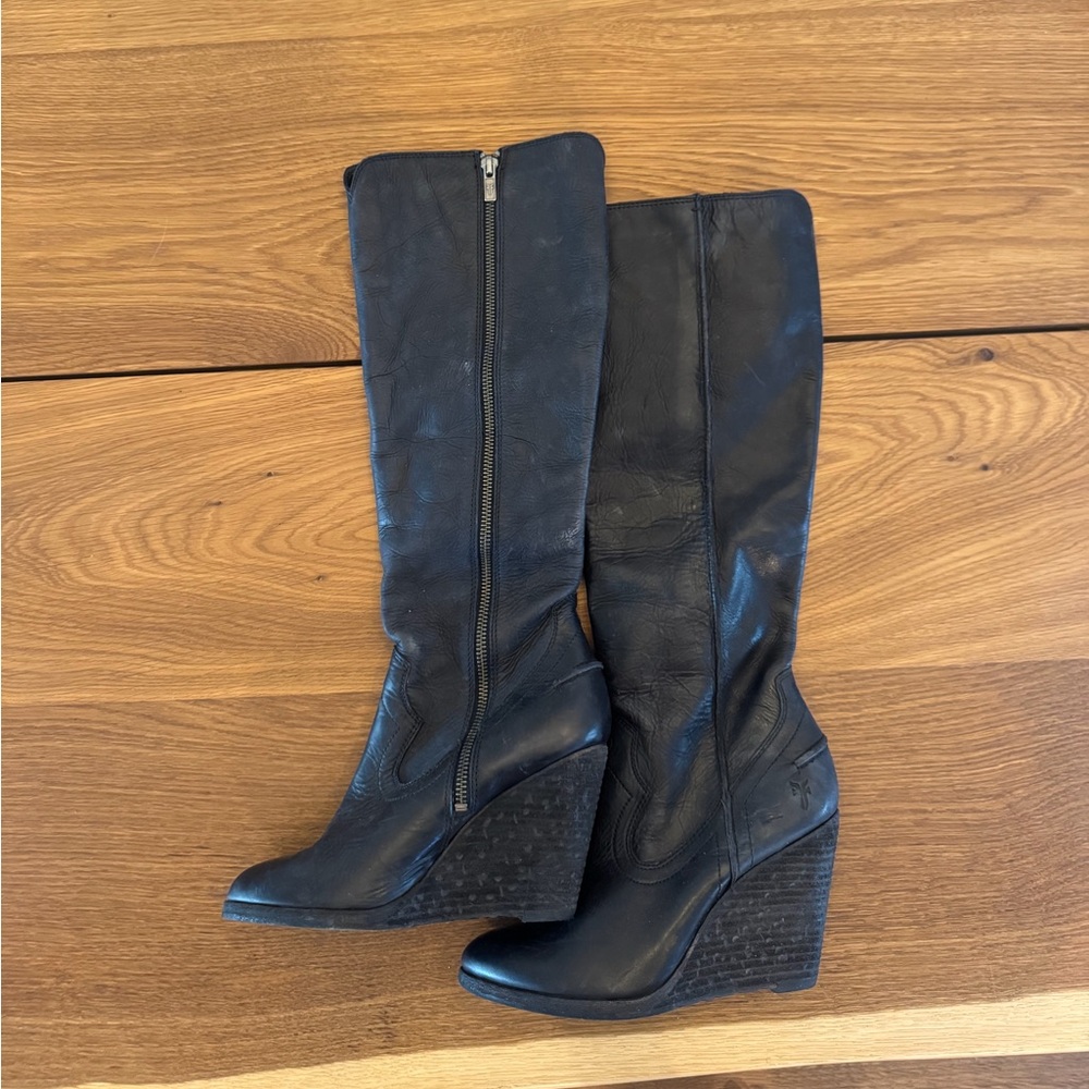 Frye Black Leather Boots
